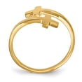 thumbnail image 2 of Real 14kt Yellow Gold Polished Double Cross Ring Size: 7; for Adults and Teens; for Women and Men, 2 of 5