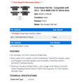 thumbnail image 2 of Front Brake Pad Set - Compatible with 2014 - 2016 BMW 328i GT xDrive Base 2015, 2 of 2