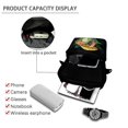 thumbnail image 4 of Eheartsgir Shoulder Pouch Satchel Bag with Frog Mushroom Pattern, Lightweight Stretch Polyester Zipper Sling Purse for Travel and Hiking, 4 of 7