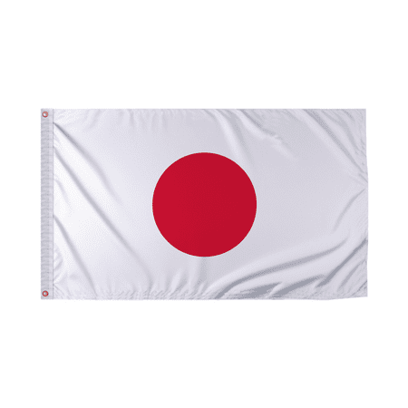 Promopatriot Japan Country Flag 3x5 Ft Outdoor Nylon Double Stitched Edges Canvas Header Brass Grommets 3'x5' Japan