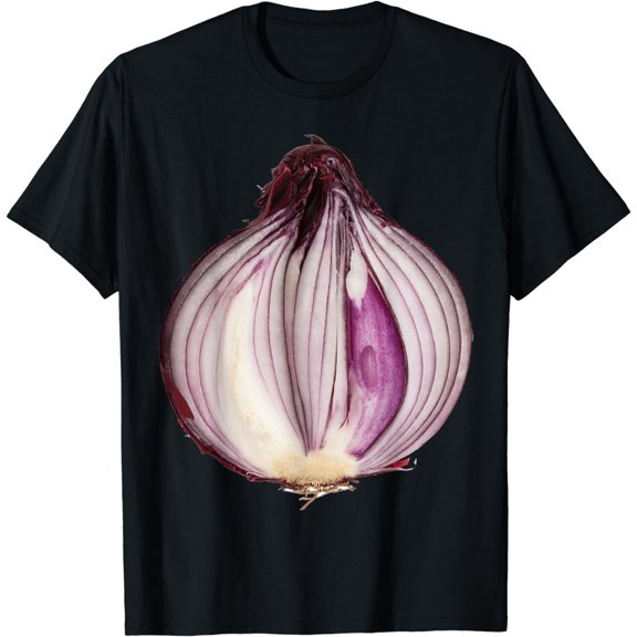 Red Onion Half Costume T-Shirt Raw Sweet Garnish Grilled