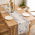 thumbnail image 3 of Table Runner 60 Inches Long for Kitchen Dining, Spring Floral Dresser Scarf Farmhouse, Dining Table Decorations for Wedding/Parties, Farmhouse Summer Botanical Flowers 13 x 60 In, 3 of 8