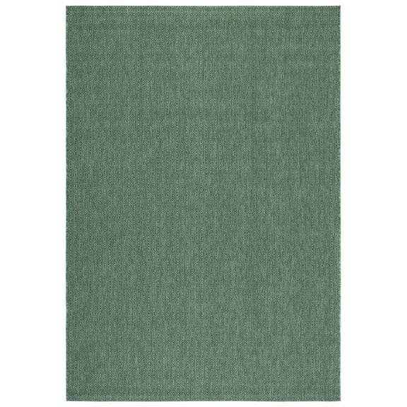 SAFAVIEH Courtyard Madeline Geometric Indoor/Outdoor Area Rug, Dark Green, 5'3" x 7'7"