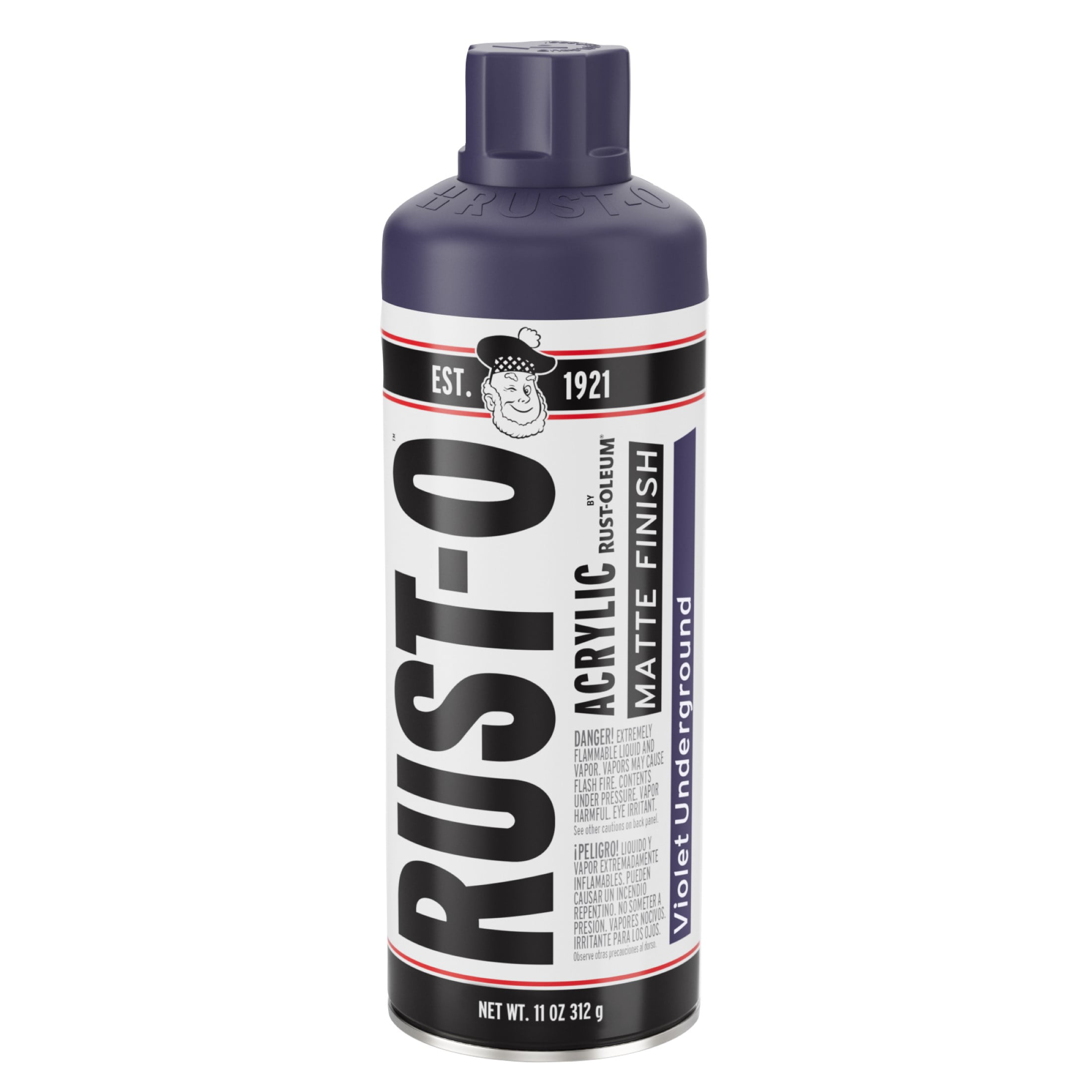 6 Pack, Violet Underground, Rust-Oleum Rust-O Acrylic Matte Spray Paint-392219, 11 oz