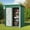 Green- 5' x 3' ft, variant on Asofer 6' x 4' Tool Shed, Outdoor Storage Metal Shed with 2 Sliding and Lockable Door, Brown