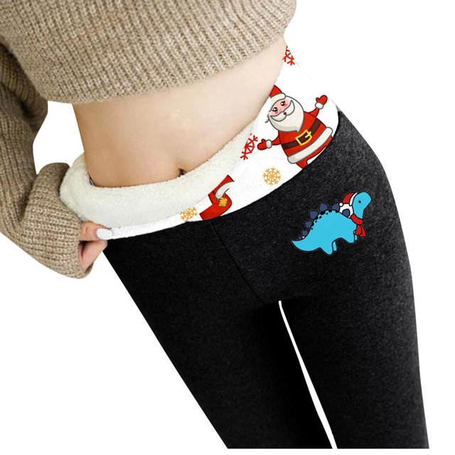 Gibobby Pantimedias Termicas Navidad Leggings de invierno para mujer, informales, de Color sólido, elásticos, de cintura alta, térmicos, Capris, pantalones de entrenamiento (Negro, M)