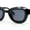 All Black, variant on Trendy Hipster Small Rectangular Dimensional Thick Frame Horn Rim Sunglasses All Black