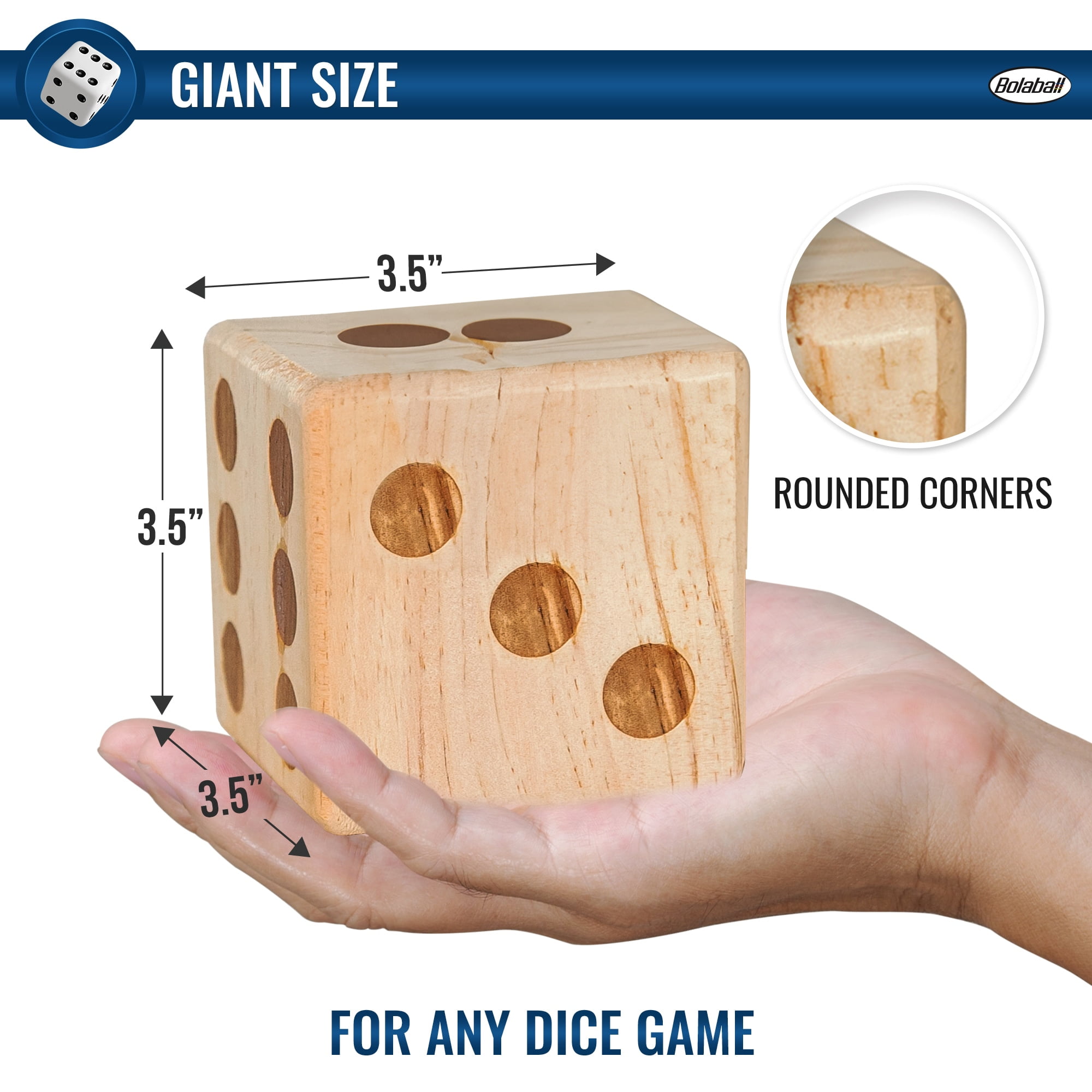 Bolaball: Giant Wooden Yard Dice Set W/ Carry Bag