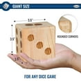 thumbnail image 3 of Bolaball: Giant Wooden Yard Dice Set - 6 Dice w/ Carry Bag, Outdoor & Indoor, Jumbo Dice For Yard & Lawn Games, Backyard & Party, Adults & Family, 3 of 7