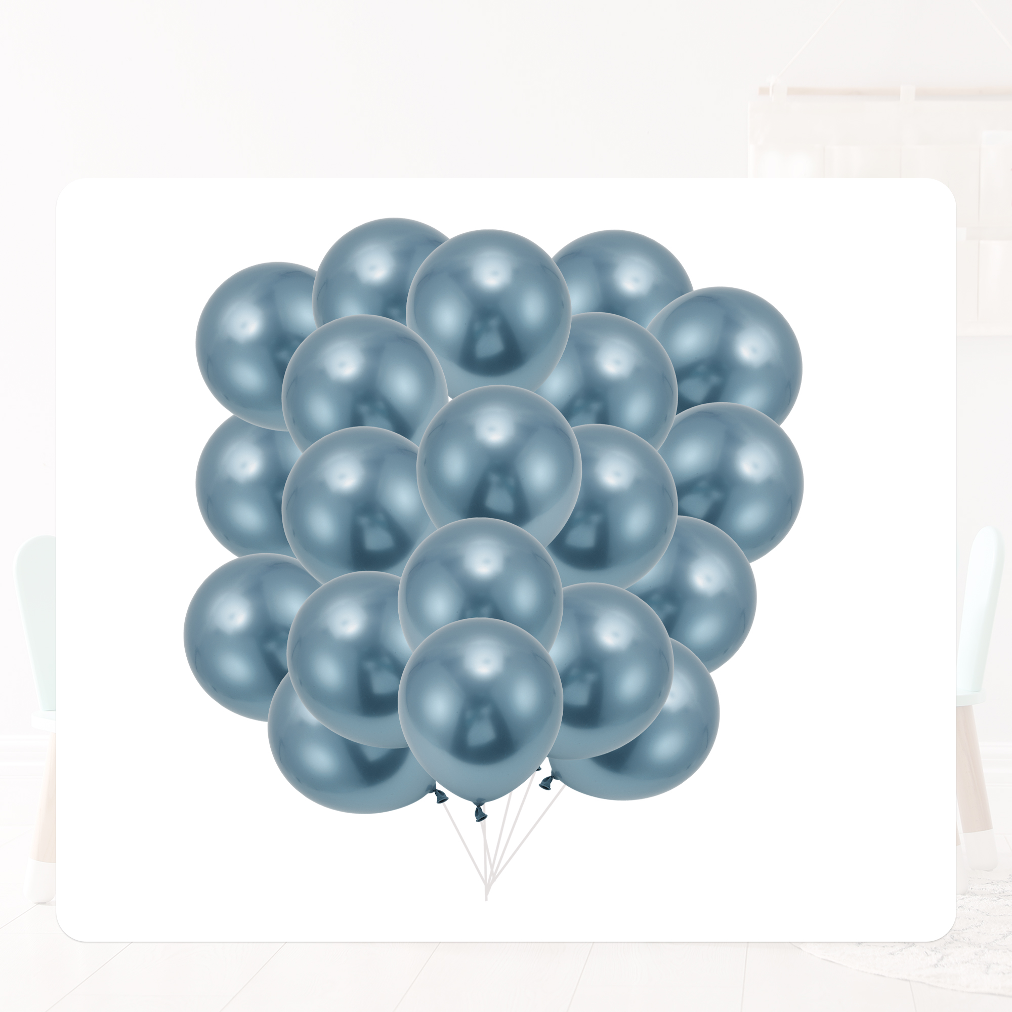 Unique Bargains 20Pcs Latex Party Wedding Graduation Anniversary Balloons Blue