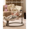 thumbnail image 6 of Momcozy 2-in-1 Electric Baby Swing, Dual-Arm Support System & Parent-Inspired Motions, Convertible to Toddler Seat up to 66 lbs, Adjustable Height, Lightweight, 6 of 8