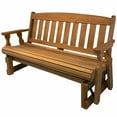 thumbnail image 4 of Amish Casual Heavy Duty 800 Lb Mission Treated Porch Glider, 5-Foot, Cedar Stain, With Cups, 4 of 11