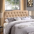 thumbnail image 4 of Modern Contemporary King Size Fabric Headboard, Beige Fabric, 4 of 4