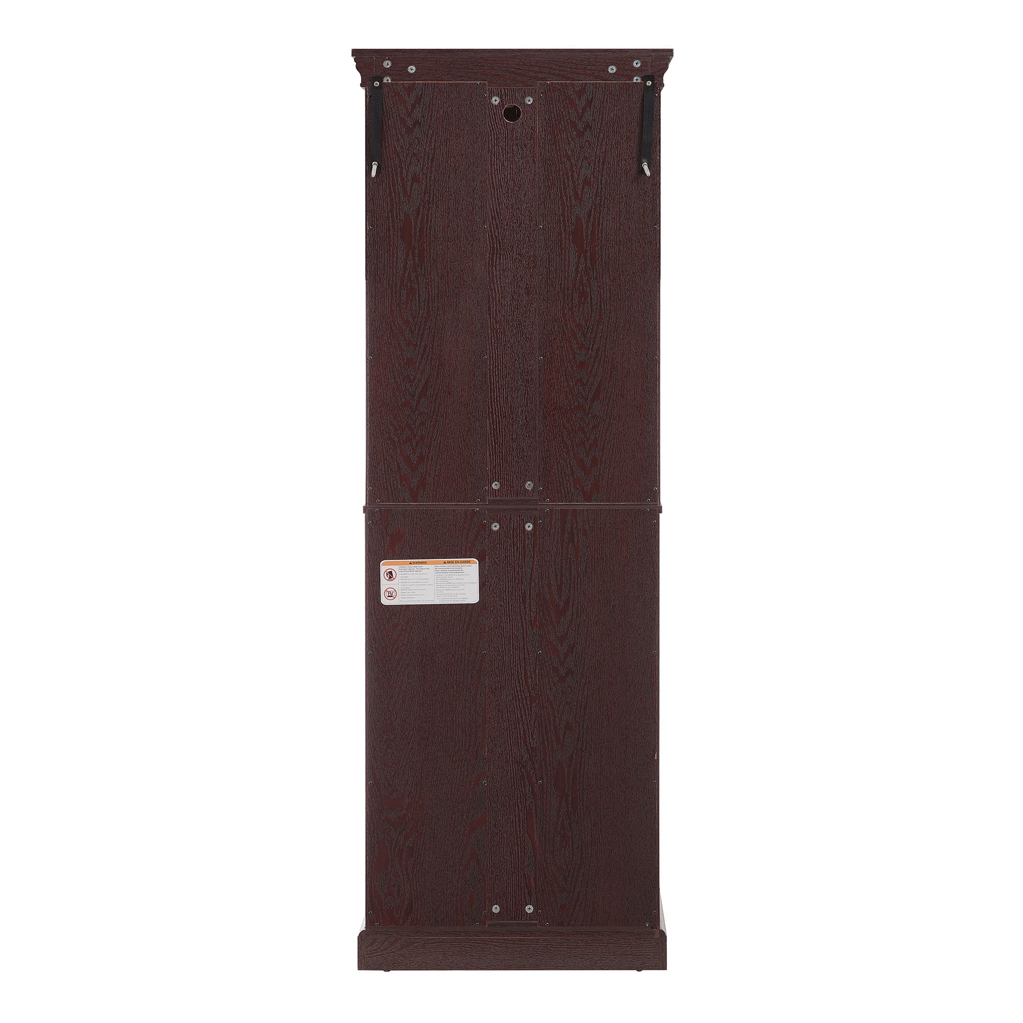 S-Home Curio Storage Glass Display Cabinet with Adjustable Shelves, Wooden, 12" x 72" x 24"