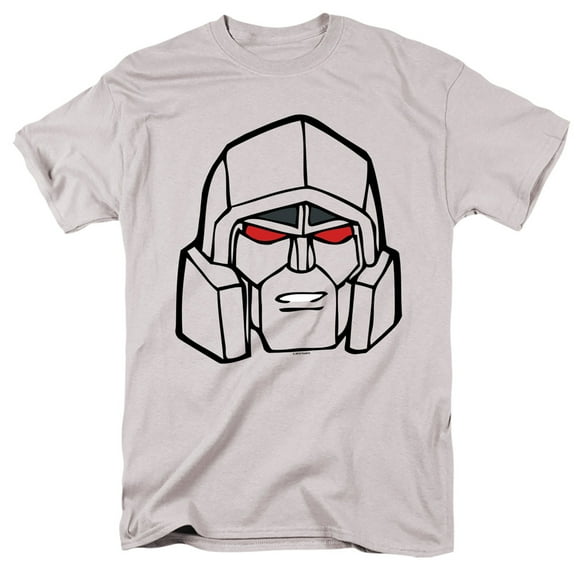 Transformers Megatron Head S/S Adult 18/1 T-Shirt Silver