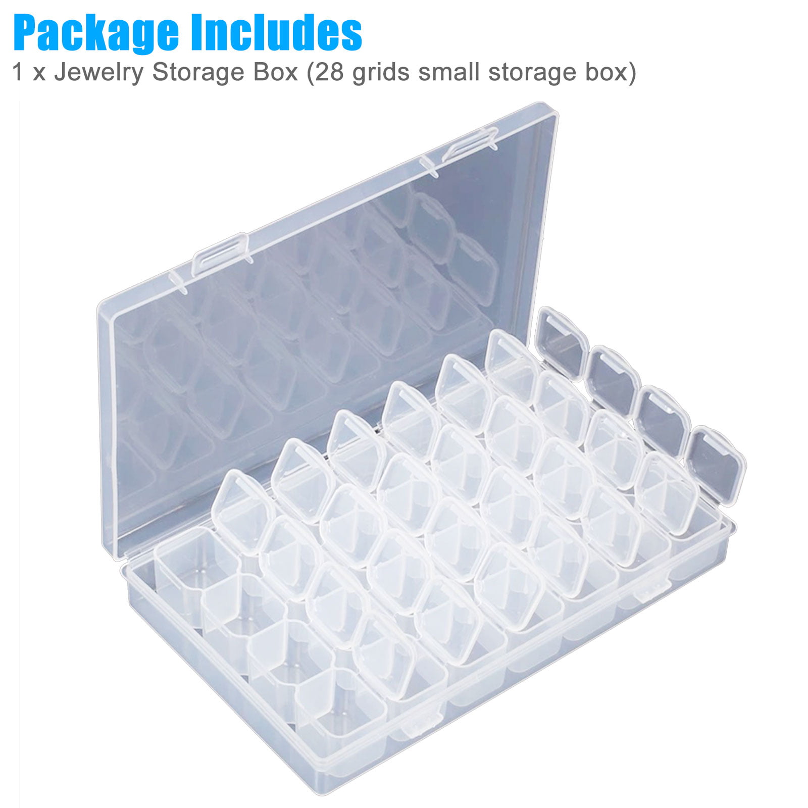 FOMIYES 24 pcs Nail Art Storage Box candle holder cup candle tray bead  organizer bead storage containers bead containers bead holder small tin