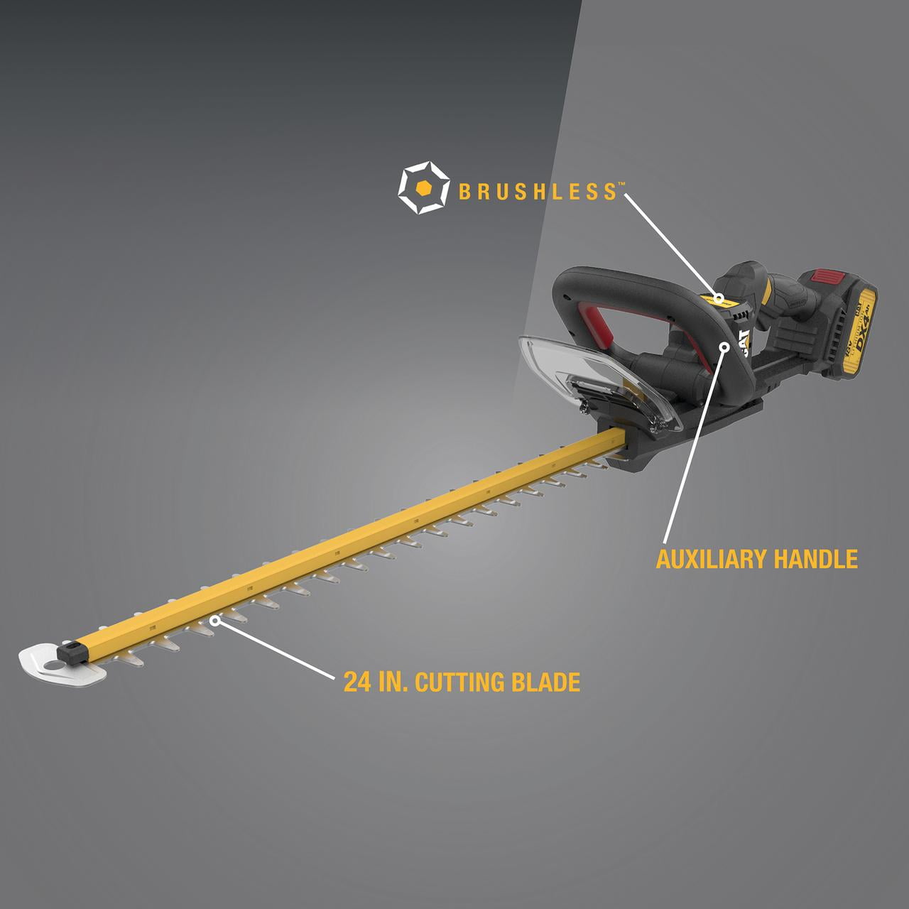 Caterpillar Cat® DG220 18V Brushless 24" Cordless Hedge Trimmer with Battery