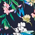 thumbnail image 4 of TOMMY HILFIGER Women's Navy Floral Stretch Lined Bikini Moderate Coverage Mesh Carnival Rosa High Waisted Swimsuit Bottom L, 4 of 4