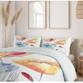 thumbnail image 6 of Ambesonne Vintage Duvet Cover Sets, Nature Flowers, 2-Queen, Orange Blue Red, 6 of 7