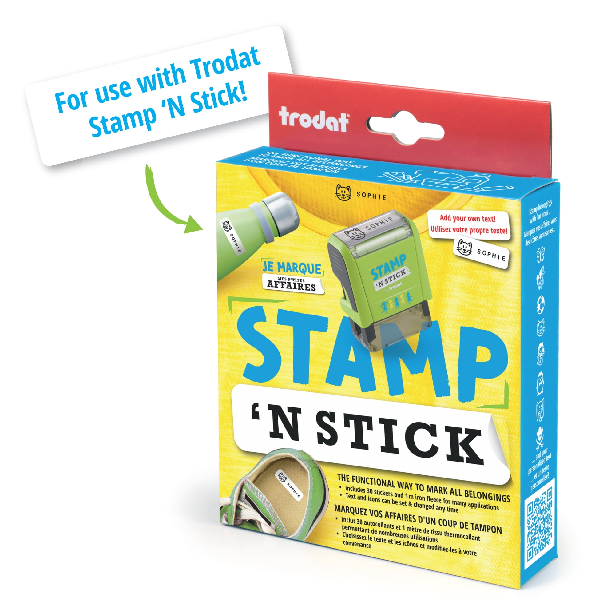 Trodat, Stamp 'N Stick, Self-Inking DIY Kit, Green - Walmart.com