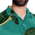 thumbnail image 5 of Turtle Seamless Men's Short Sleeve Casual Printed Button Down Beach Shirts, 5 of 6