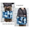 thumbnail image 6 of FORMRS 16" Laptop Bag Carrying Sleeve Case with Handle Travel Shoulder Briefcase, Blue Pattern, 6 of 8