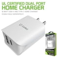 thumbnail image 6 of Cellet UL Certified 18W 2-Port USB-C Power Adapter Wall Charger for Celero 5G+ | White, 6 of 9