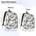 thumbnail image 3 of Naloa Palm Trees Zebra Canvas Backpack for Men Women Rucksack Casual Travel Daypack College Tote Satchel Bookbag for Teens-Medium, 3 of 7
