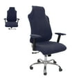 thumbnail image 4 of Computer Chair Cover, Fleece Material Breathable Soft Chair Seating Cover Set  For Home For Businessman Peacock Blue,Black,Navy Blue, 4 of 8