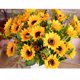thumbnail image 3 of Ramo de girasoles de seda artificial de 2 piezas para decoración del hogar, boda, novia con flores, 3 of 5