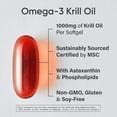 thumbnail image 3 of Sports Research® Krill Oil 1000mg 30 Softgels with Omega 3, EPA & DHA Superba 2 MSC-C-55162, 3 of 8