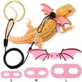 thumbnail image 1 of Adjustable Small Reptile Leash with Escape-Proof Nylon Rope, Soft Chest Strap, Elastic Cushioning, Includes Leg Covers for Bearded Dragons, Geckos, Iguanas, Sizes S to L, Multiple Colors, 1 of 6