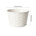thumbnail image 3 of Vacemry Under $5 Small Decorative Flower Pot, White Plastic Planter for Artificial Plants, Mini Garden Pot for Tabletop, Home Office Desk Ornament, 3 of 6