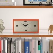 Jones Clocks® Odeon desk clock | Modern rectangular design | Orange
