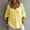 Yellow, variant on Cotton Blend Tops for Women Peasant Blouses V Neck Traditional Mexican Shirts Womens 3/4 Sleeve Button Down Shirts Crew Neck Shirt Mexican Blouses for Women Button Down Dress Shirts Blue M