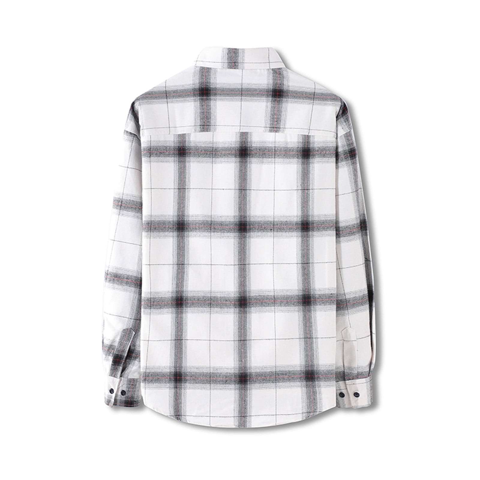 zanvin mens clothing, The New Men's Regular-fit Long-Sleeve Plaid Flannel  Shirt Fashion Casual ,Men's sleepwear , Summer sale,White - Walmart.ca