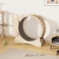 thumbnail image 3 of Homall Roue d'Exercice pour Chat, Grande Roue de Course d'Exercice pour Chat de 42 Pouces avec Mécanisme de Verrouillage/roue Silencieuse/piste Tapis, Tapis Roulant pour Chats d'Intérieur, Bois Naturel, 3 of 7