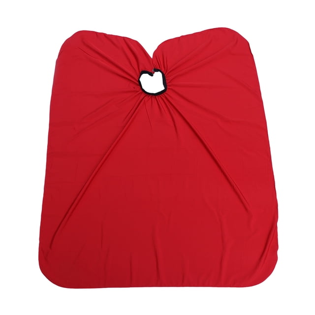 EeaseCA Cape de Coiffure Imperméable Professionnelle pour Adultes, Robe de Permanence et de Teinture pour Barbier Maison (Rouge)