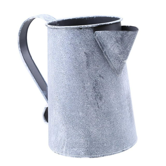 DOLITY Rustic Metal Bucket, French Flower Pots with Handle, Plant Pot Tall, Steel 5