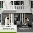 thumbnail image 4 of ASJMR 10x14FT Wall Mounted Gazebo with Polycarbonate Roof,Metal Frame Lean to Gazebo With Double Curtains for Garden Lawn Backyard Deck,Gray, 4 of 9