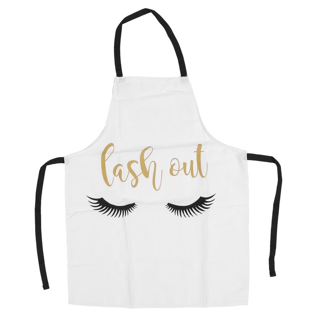 Tabliers Lash, Souple Sans Contrainte Salon de Beauté Tablier Coton-Polyester Lavable pour la Maison Blanc
