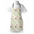 thumbnail image 3 of Watercolor Apron Various Flowers Flourishing Spring Meadow Gentle Blooms Feminine Design Romantic, Unisex Kitchen Bib Apron with Adjustable Neck for Cooking Baking Gardening, Multicolor, by Ambesonne, 3 of 3