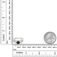 thumbnail image 3 of Gem Stone King 925 Sterling Silver Brown Smoky Quartz and White Moissanite Engagement Ring for Women (1.27 Cttw, Gemstone, Round 6MM and 3MM, Size 9), 3 of 4