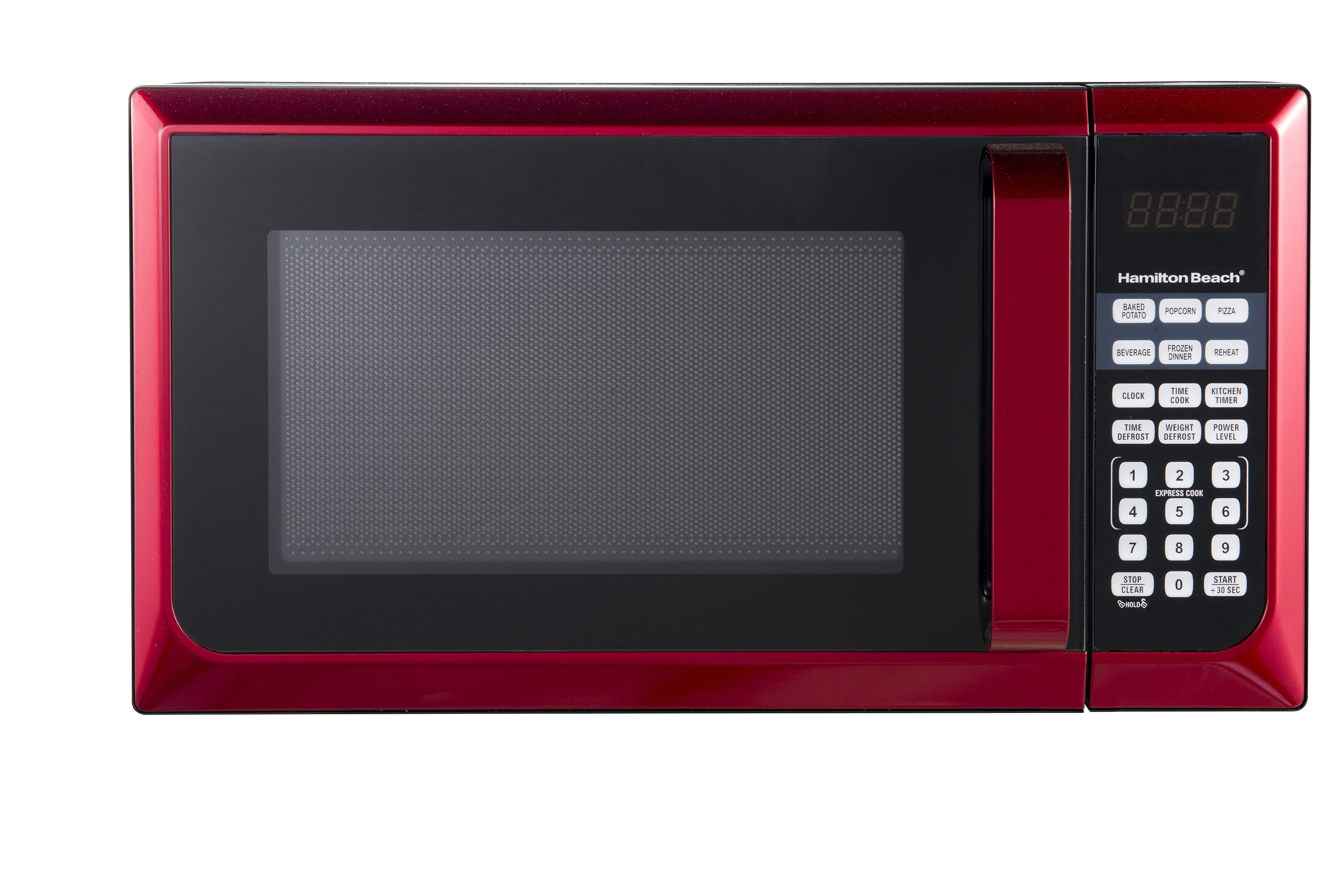Microwave Oven Countertop Stainless Steel New Small 0.9 cu.ft Red 