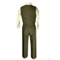 thumbnail image 4 of Olive GREEN Vest Suit Set Formal Infant Toddler Boy Wedding 12M 18M 24M 2T 3T 4T, 4 of 9