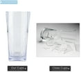 thumbnail image 5 of AOMOTA 4pcs Reusable PS Highball Water Tumbler 12oz Shatterproof Drinking Glasses Water Cup for Juice Beer Milk (Transparent), 5 of 10