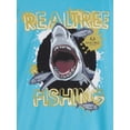thumbnail image 2 of Realtree Kid's Long Sleeve Performance Fishing Tee, Teal Waves, L, 2 of 5