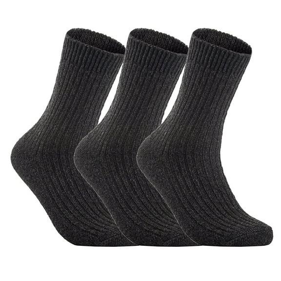 Lian LifeStyle Men's 3 Pairs High-Performance, Ultralight and Great Activewear for Fun Sports Wool Crew Socks Size 6-9 FS03 Brown