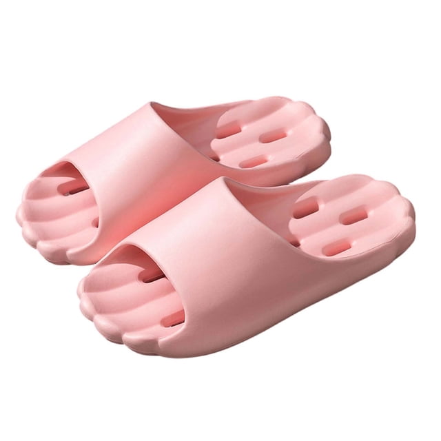 Cozy Open Toe Shower Slippers Eva Material Non Slip Breathable Slip on Couple Slippers for Indoor Home Hotel Use
