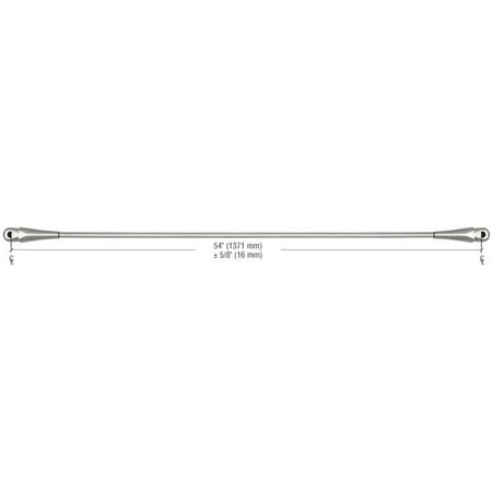 Awning Window Treatments - CRL Brushed Stainless 54